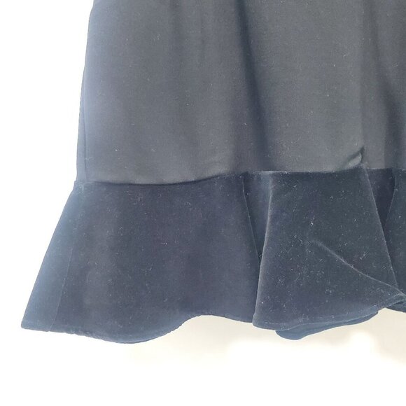 J. Crew Black Ponte Peplum Top V Neck Ruffle Hem Pullover XL (A-10) - Picture 5 of 10